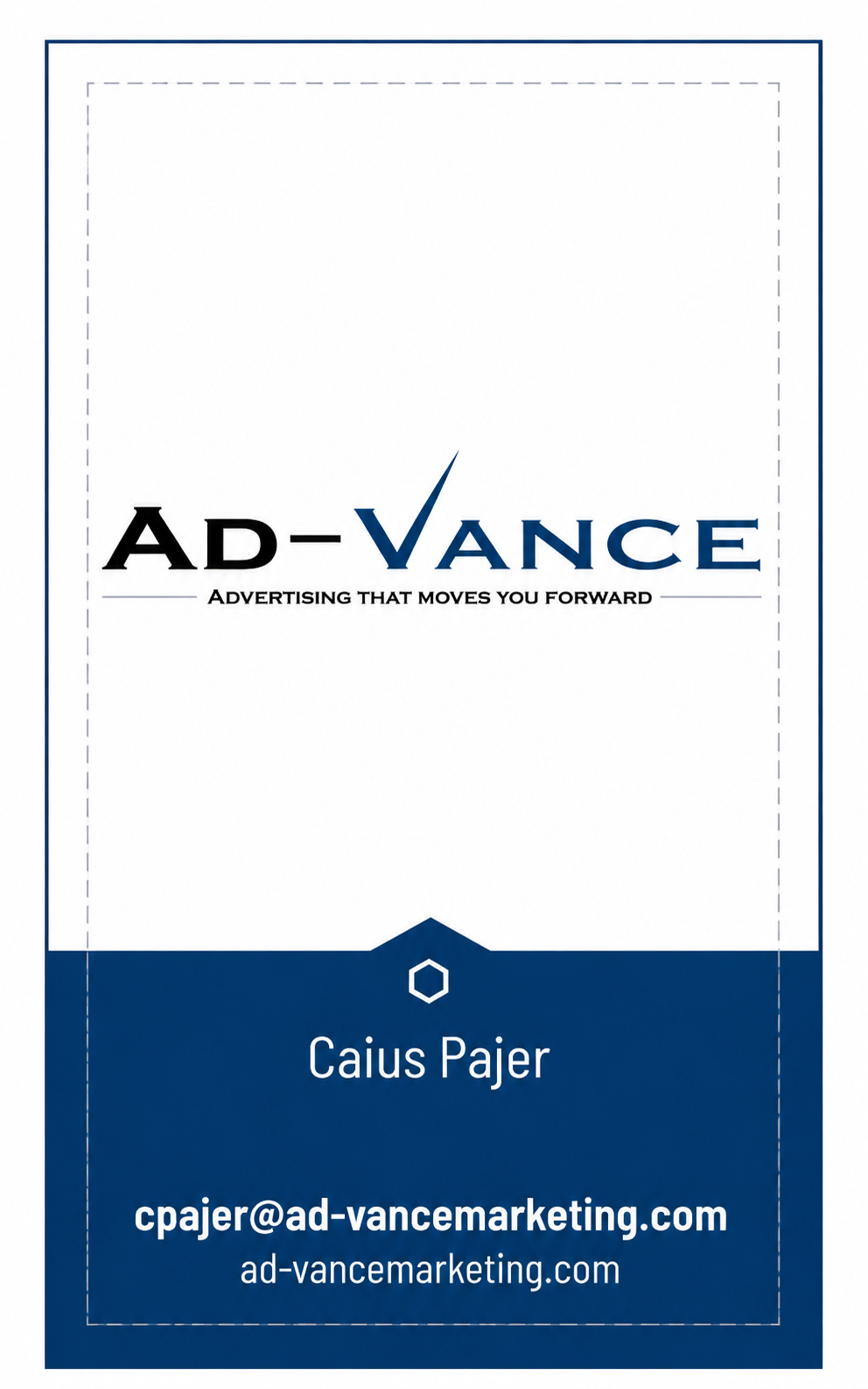 Business card design example