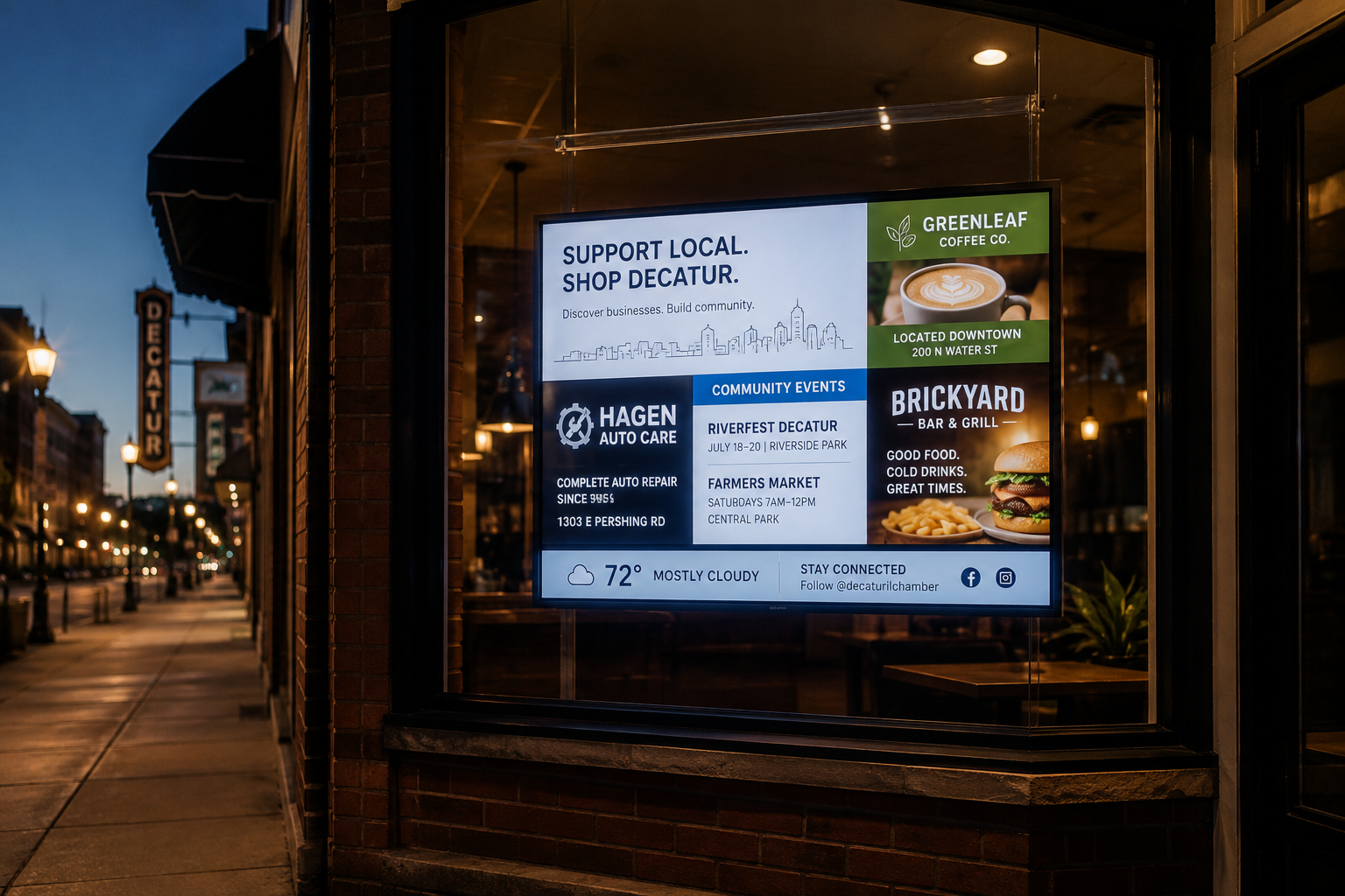 Featured digital display design